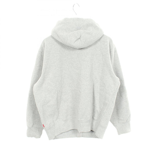 Supreme Small Box Zip Up Cotton Hoodie Gray Size S