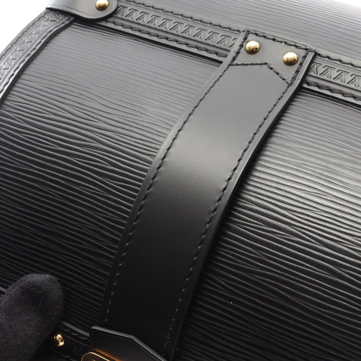 LOUIS VUITTON Papillon Trunk Epi Bag Black