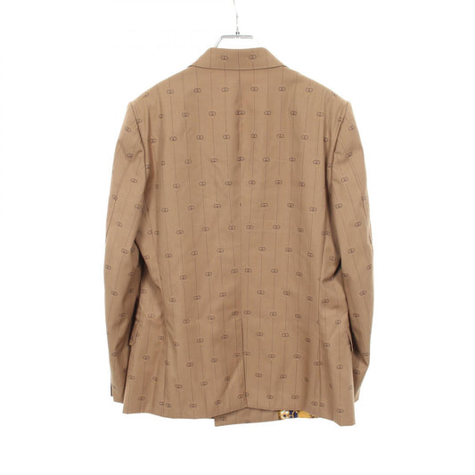 GUCCI Wool Tailored Blazer Brown Size 7-48R