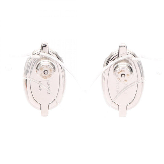 HERMES Mini Maillon Silver Earrings