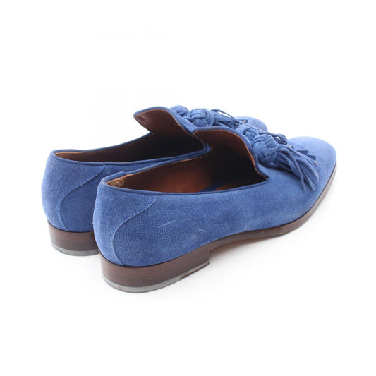 JIMMY CHOO Suede Tassel Loafers Blue Size EU 42