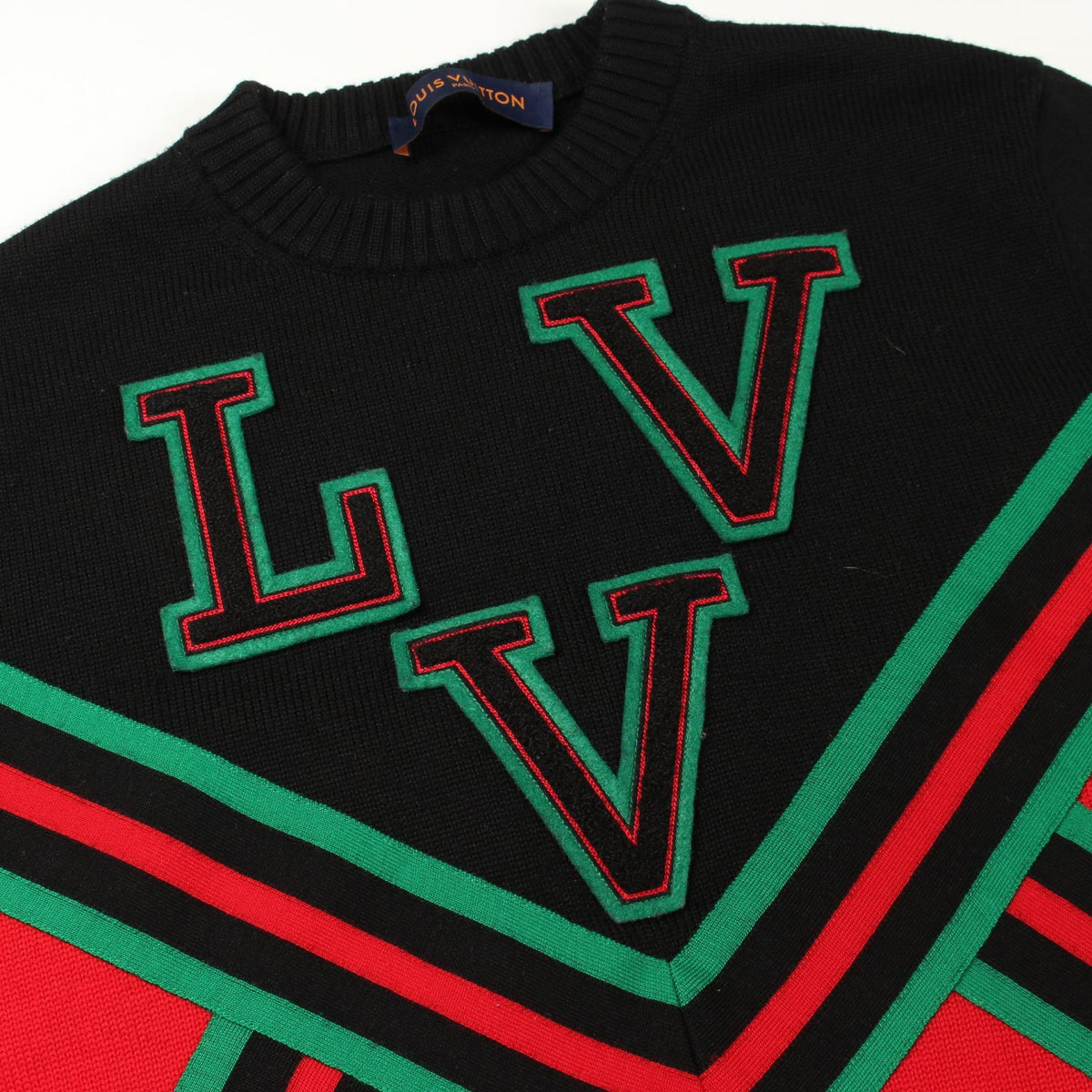 LOUIS VUITTON Amen Break LVV Crewneck Knit Wool Red Size L