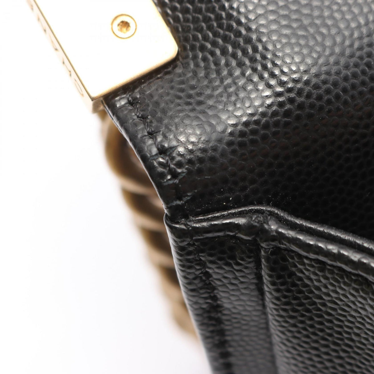 CHANEL Boy Chanel Small Caviar Bag Black