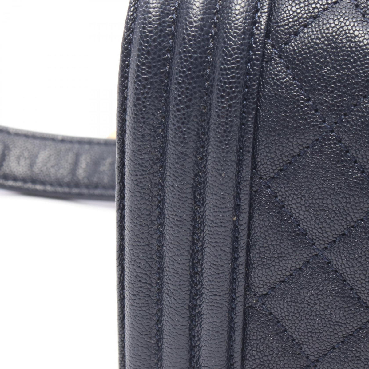 CHANEL Boy Chanel Small Calfskin Bag Navy