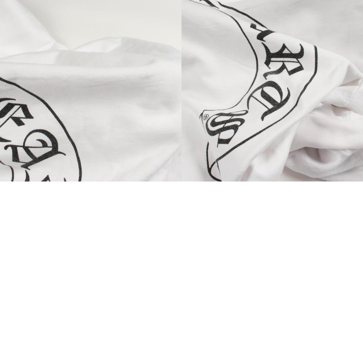 CHROME HEARTS Horseshoe Back Print Hoodie White Size S