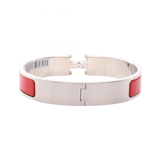 HERMES Clic Clac PM Silver Enamel Bracelet