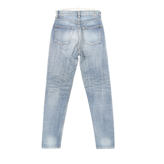 SAINT LAURENT PARIS Distressed Button Fly Jeans Blue Size 24