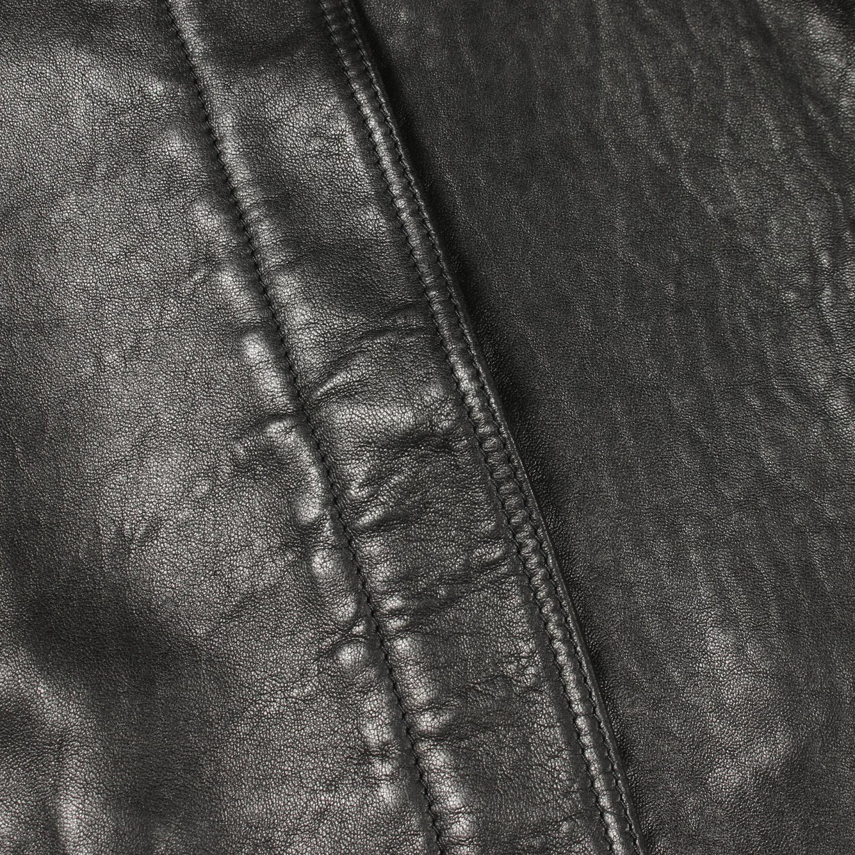 GUCCI Single Leather Jacket Black Size 36