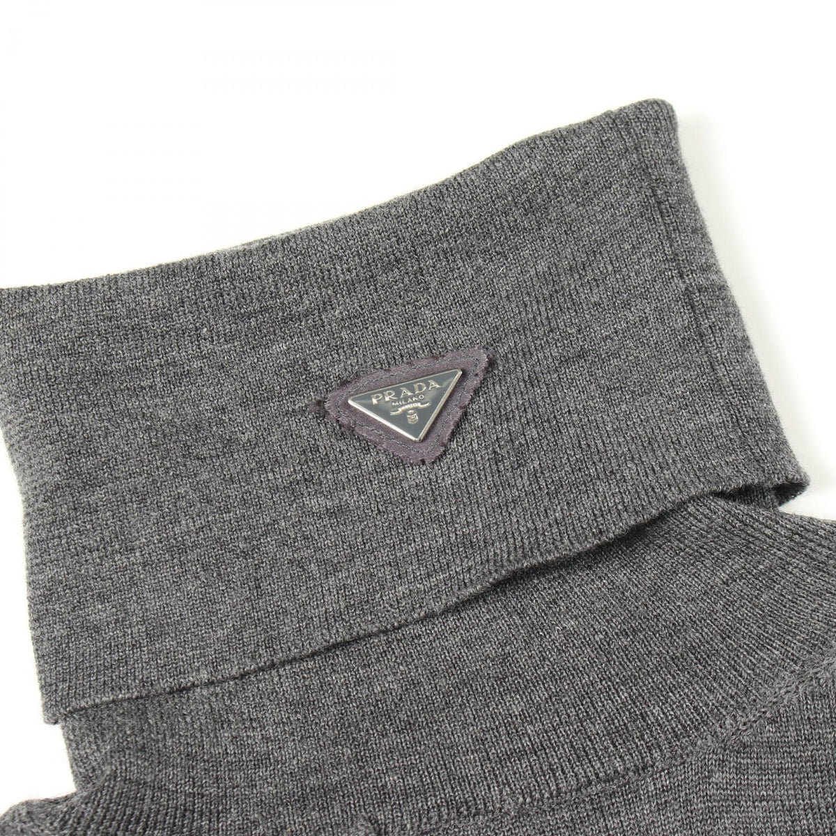 PRADA Triangle Logo Turtleneck Wool Sweater Size 36