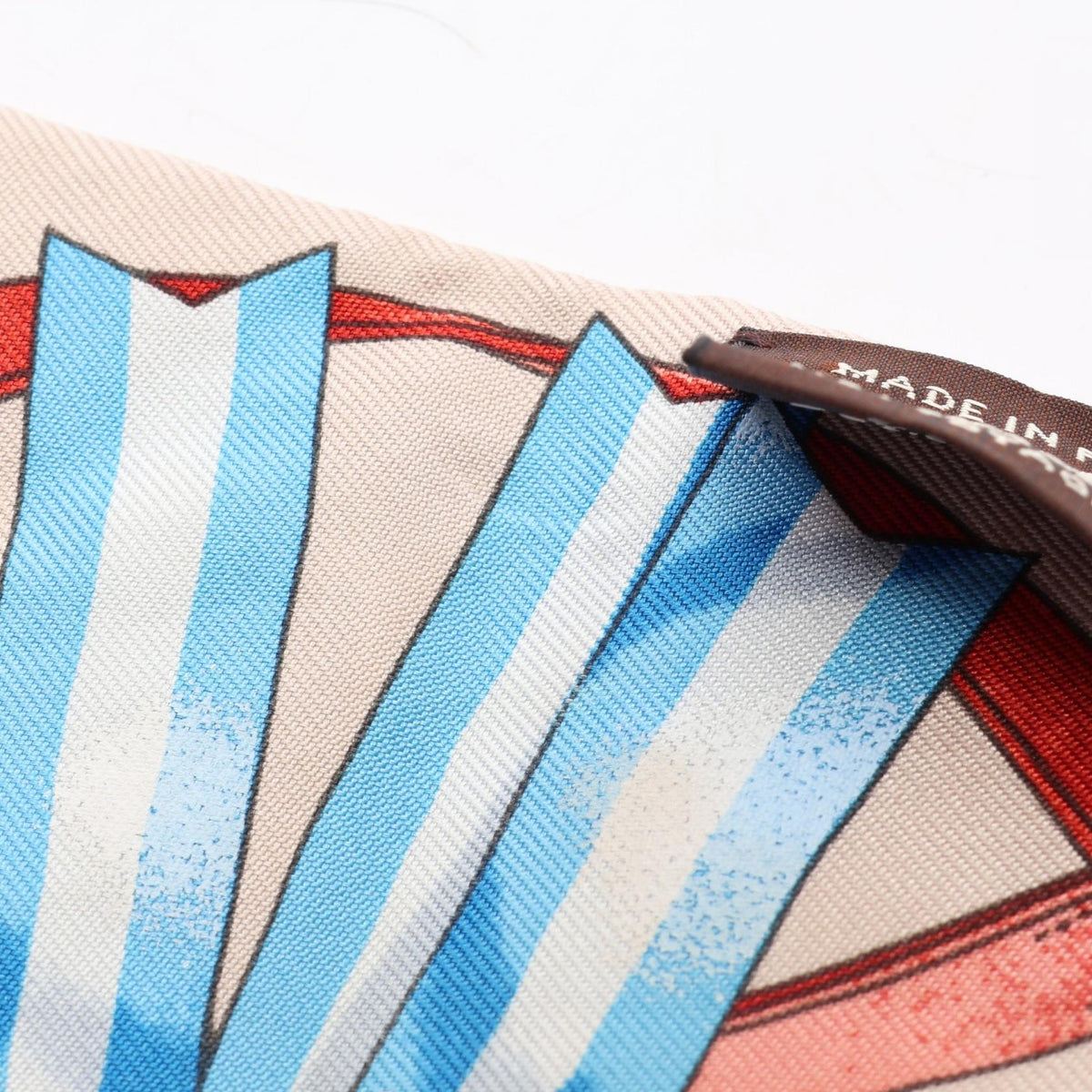 HERMES Twilly Jumping Silk Scarf Beige