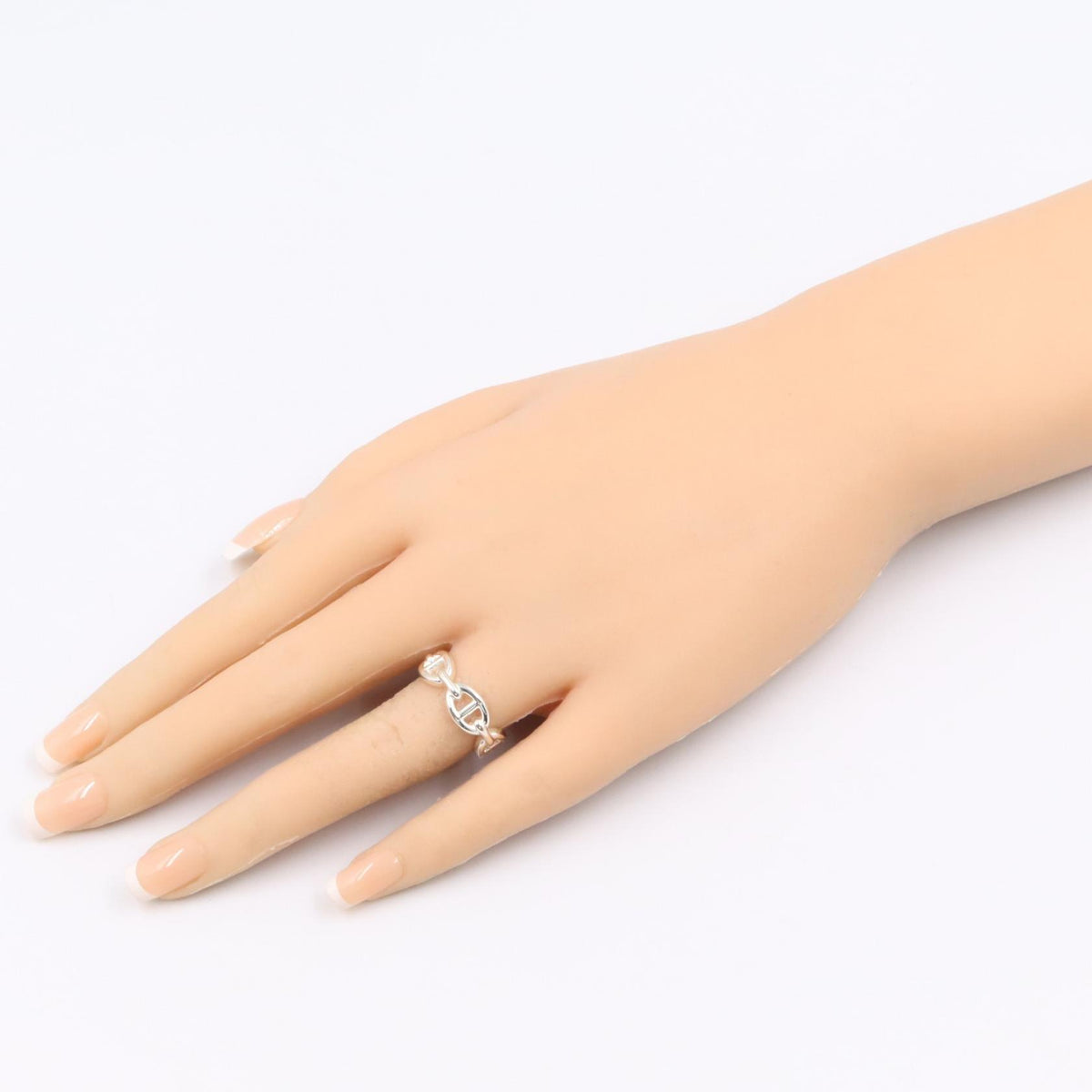 HERMES Enchainee PM Sterling Silver 925 Ring Size JP 12