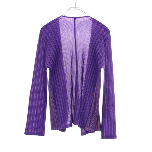PLEATS PLEASE Pleated Polyester Cardigan Size 3