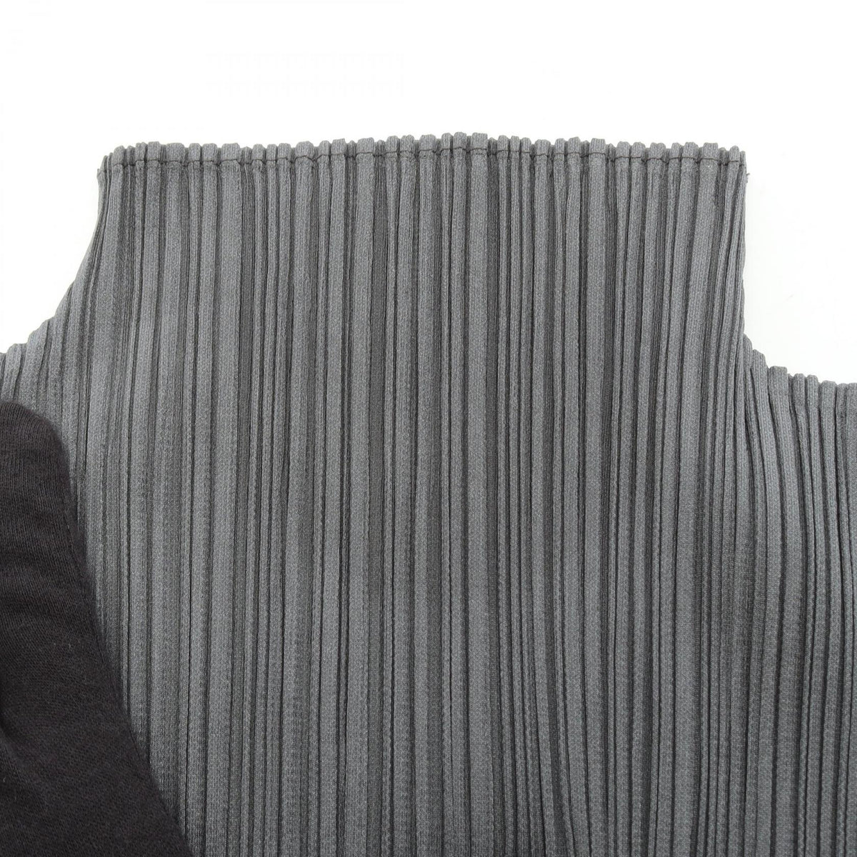 PLEATS PLEASE Pleated High Neck Top Gray Size 3