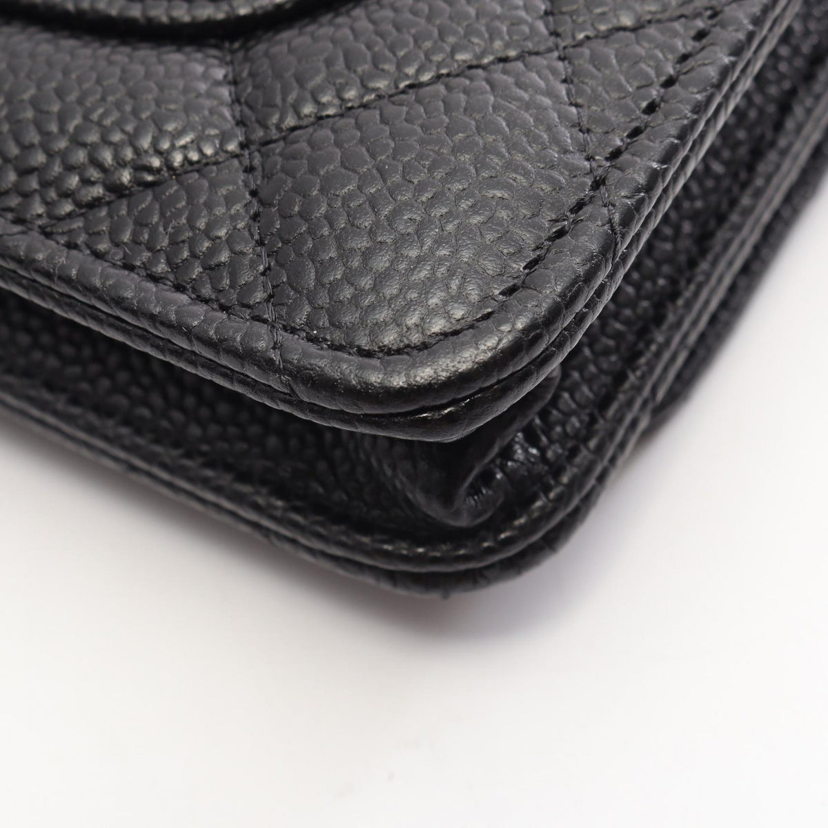 CHANEL Matelasse Caviar Leather Bag Black
