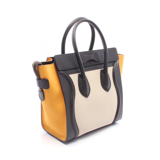 CELINE Luggage Micro Shopper Bag Beige