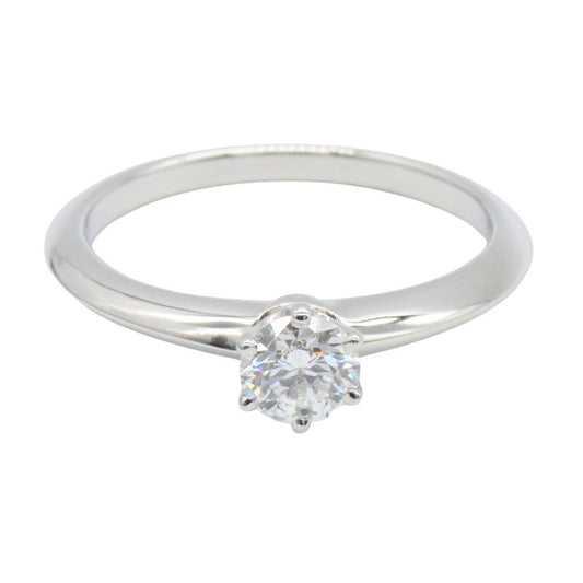 TIFFANY&CO Solitaire Diamond Pt950 Ring Size JP 10