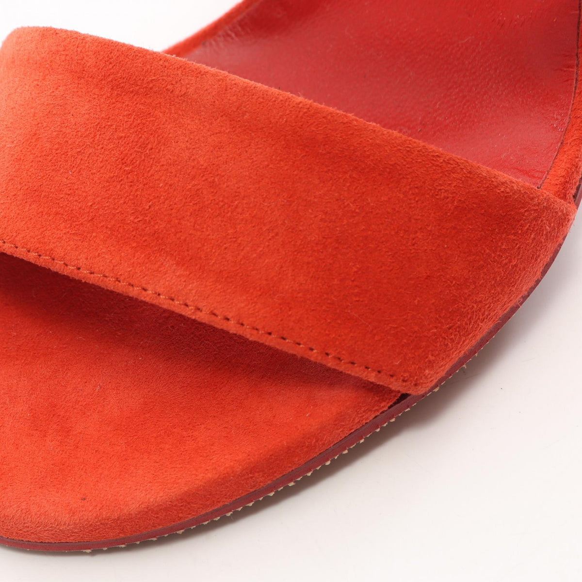 HERMES Suede Leather Pumps Red Size 36