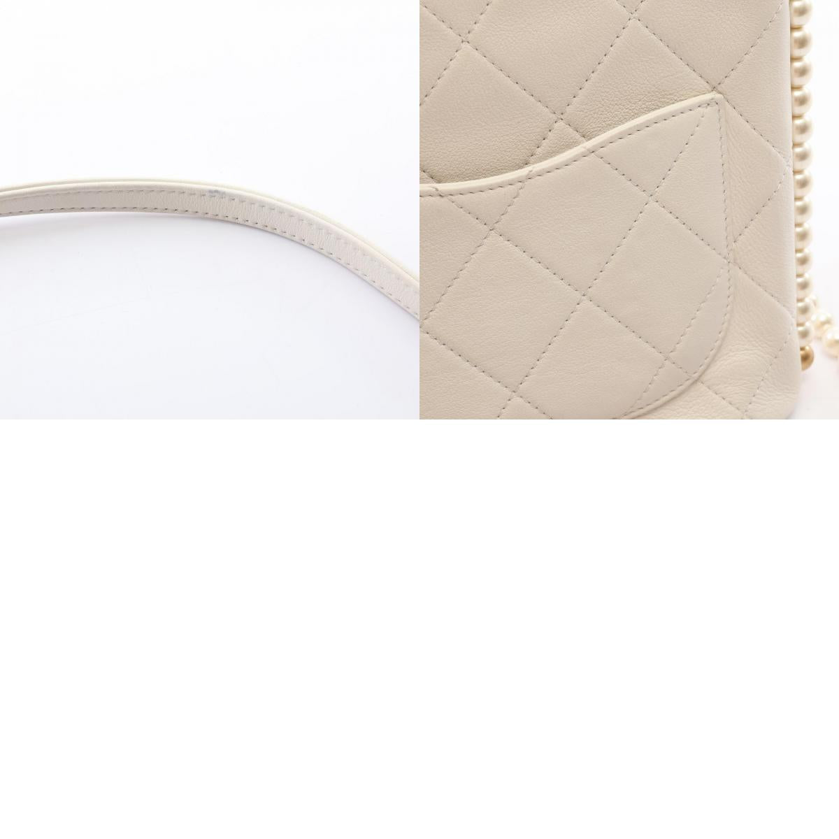 CHANEL Matelassé Faux Pearl Shoulder Bag