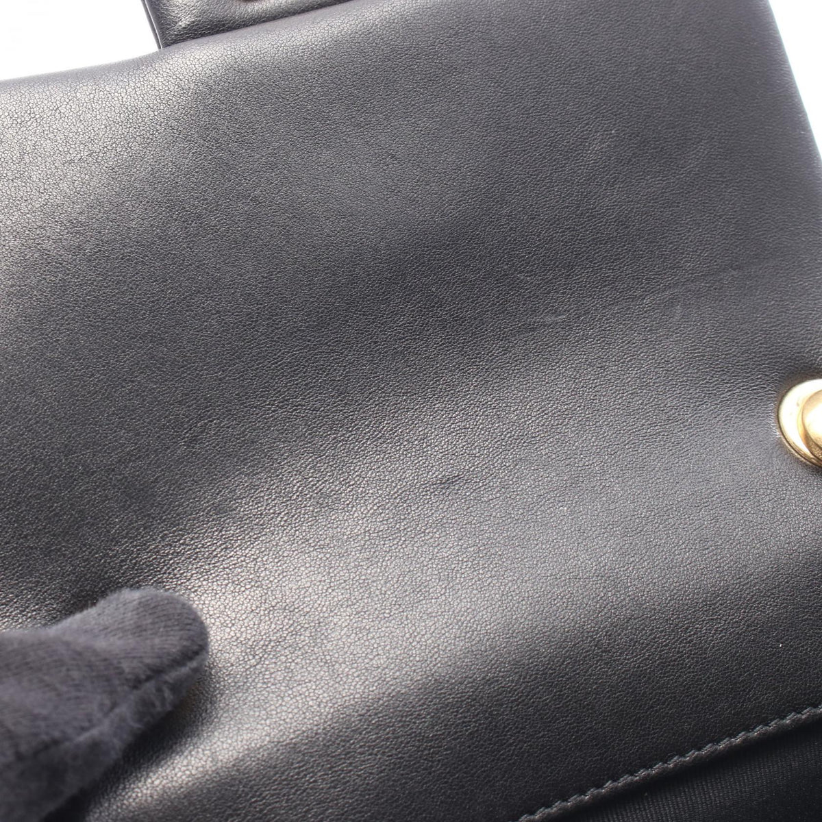 CHANEL Mini Matelasse Top Handle Bag Black