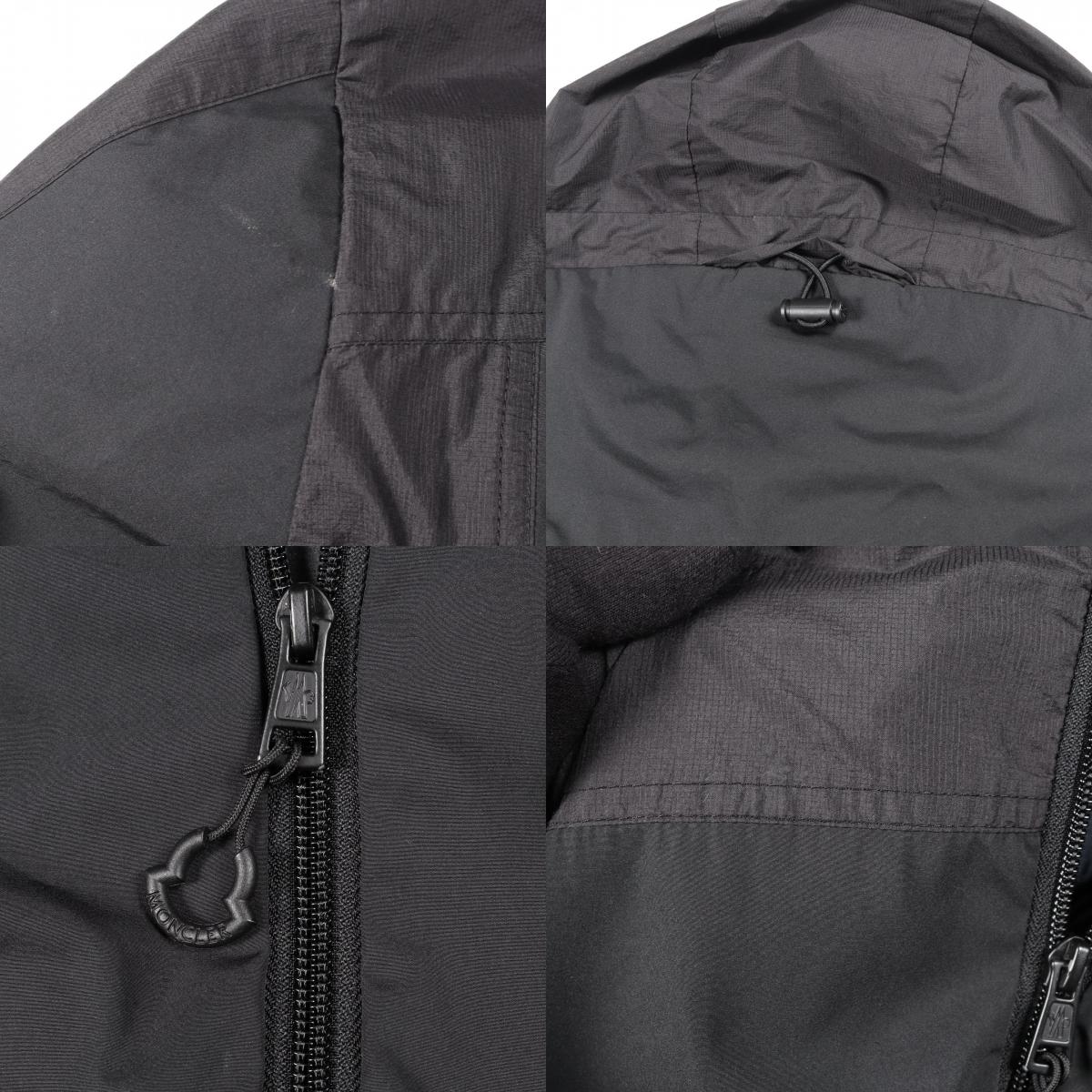 MONCLER KONA Hooded Polyester Light Jacket Black Size 3