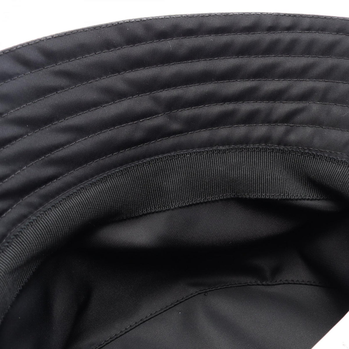 HERMES H-Embroidered Nylon Bucket Hat Black Size 58