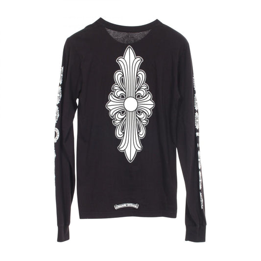 CHROME HEARTS Scroll Label Long Sleeve T-Shirt Black Size S