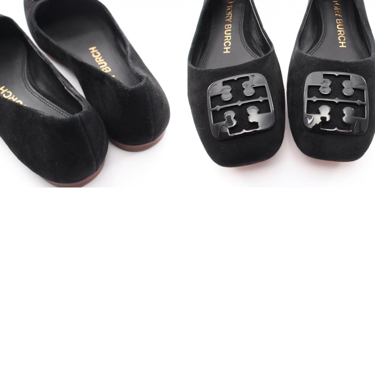 Tory Burch Black Suede Logo Pumps Size US 5.5