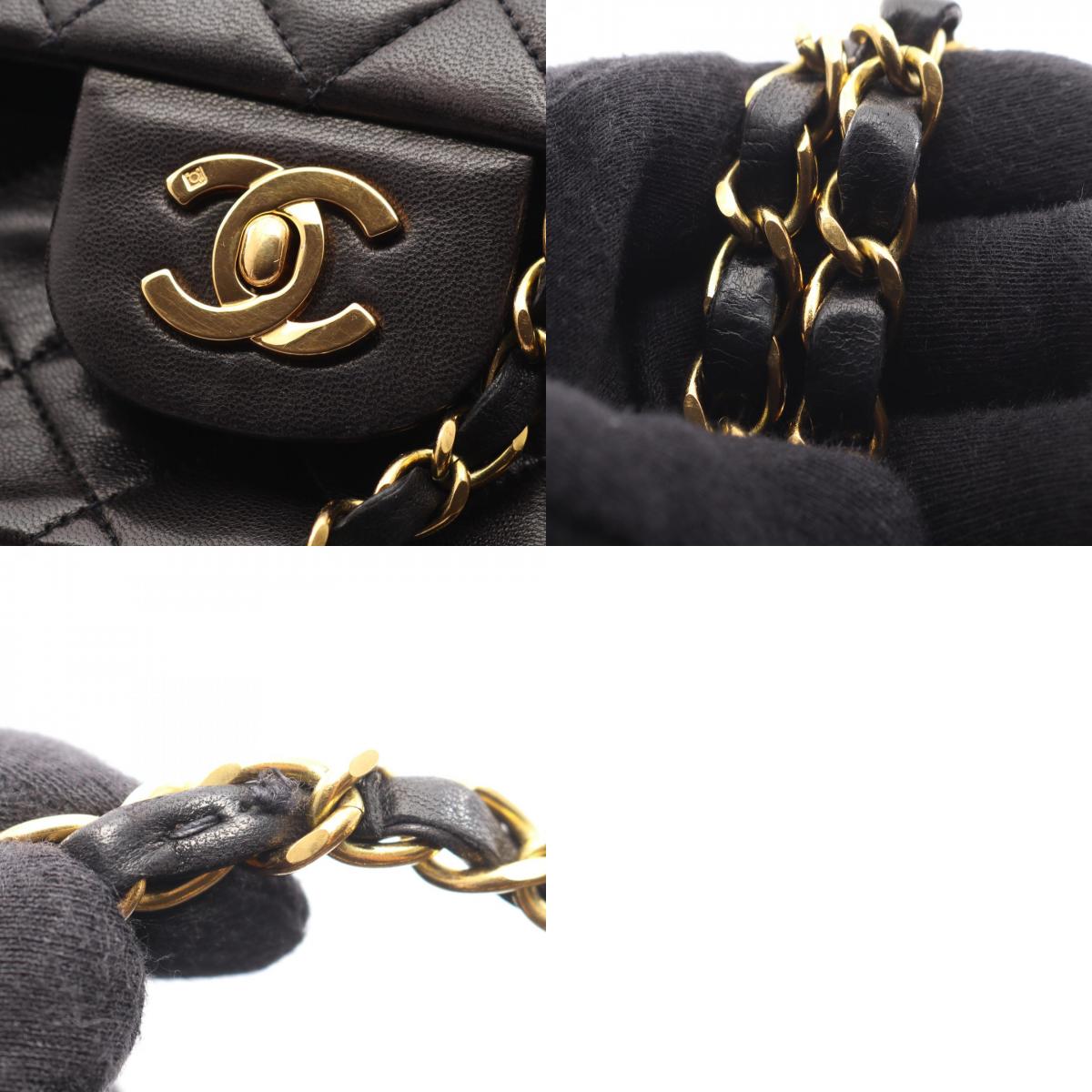 CHANEL Matelassé Double Flap Bag Black