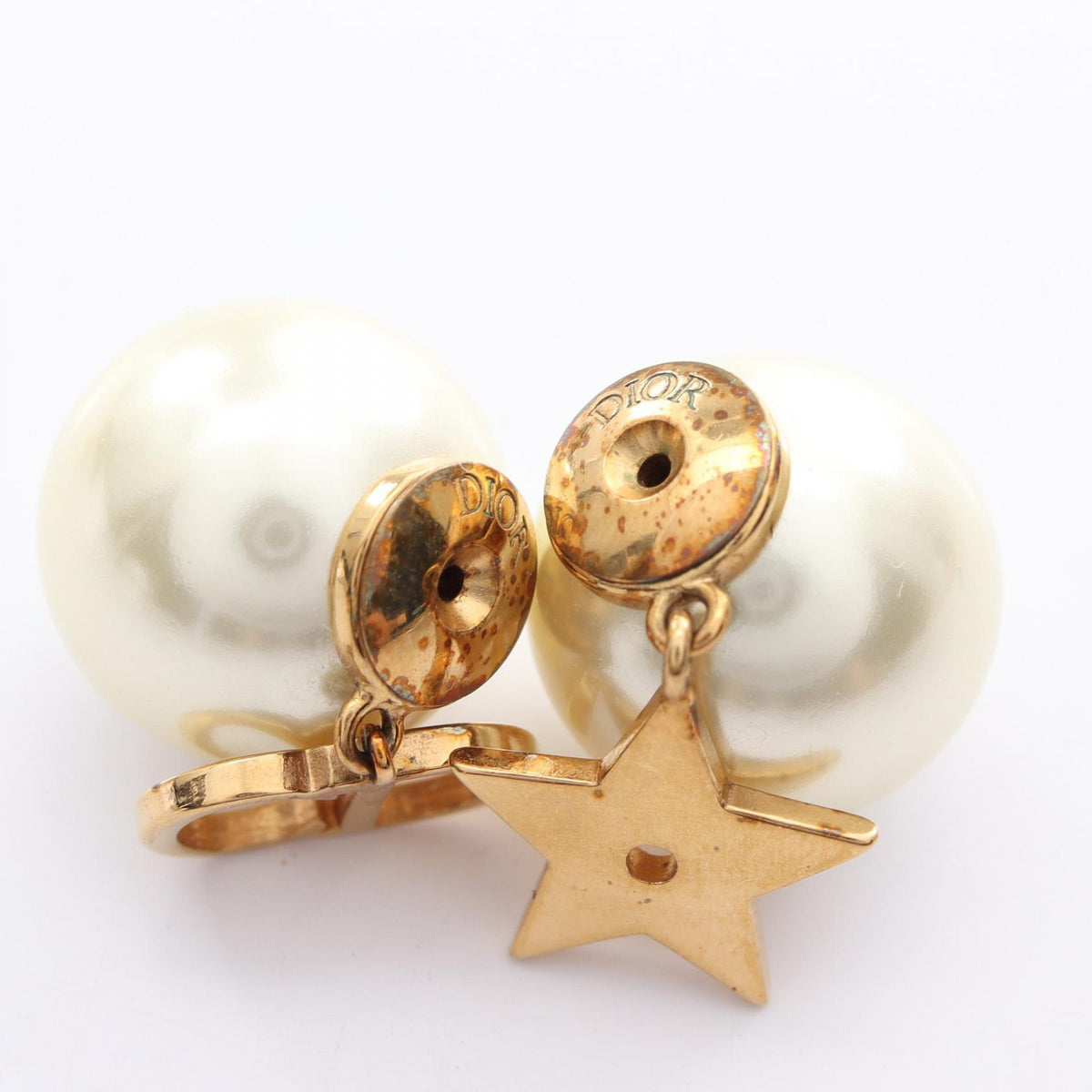 Dior Tribal CD Logo Faux Plated Earrings