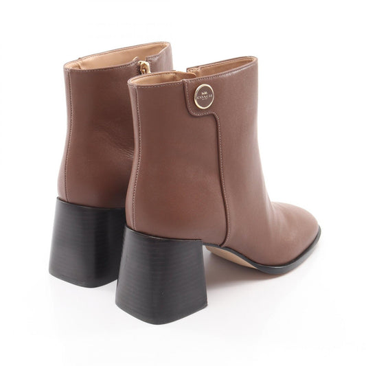 COACH Shana Leather Bootie Boots Brown Size US 8