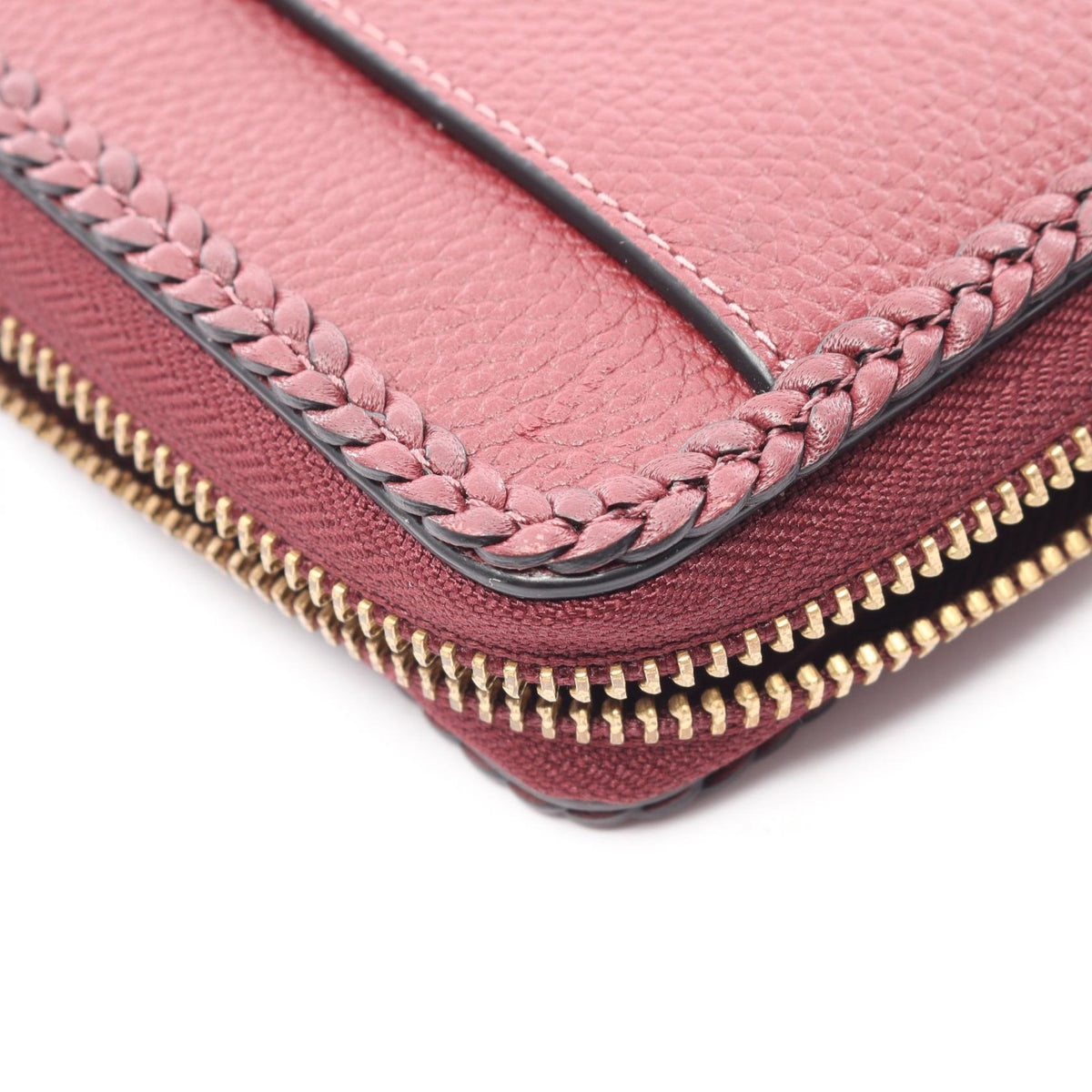 COACH Accordion Zip Around Wallet Bordeaux
