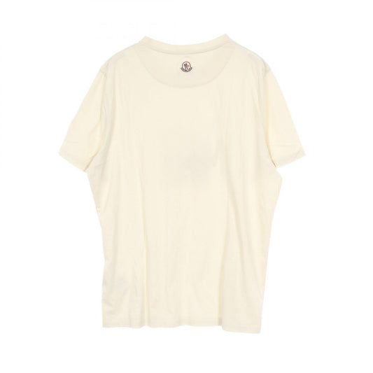 MONCLER Logo Print T-Shirt Beige Size XL