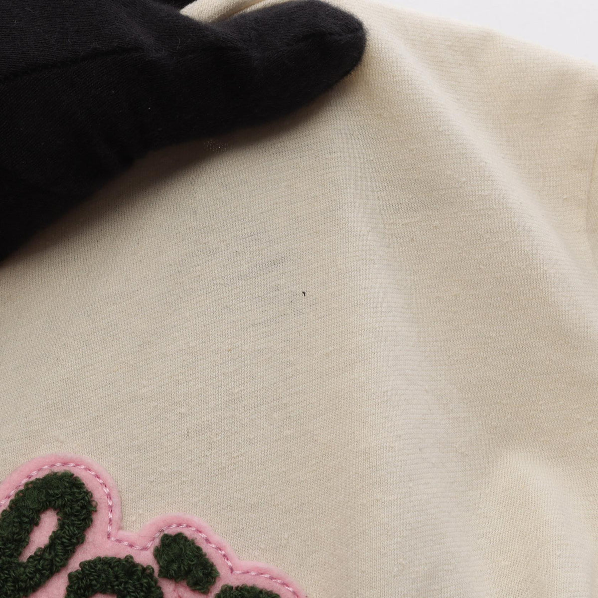 LOEWE Logo Patch Cotton Silk T-Shirt Beige Size L