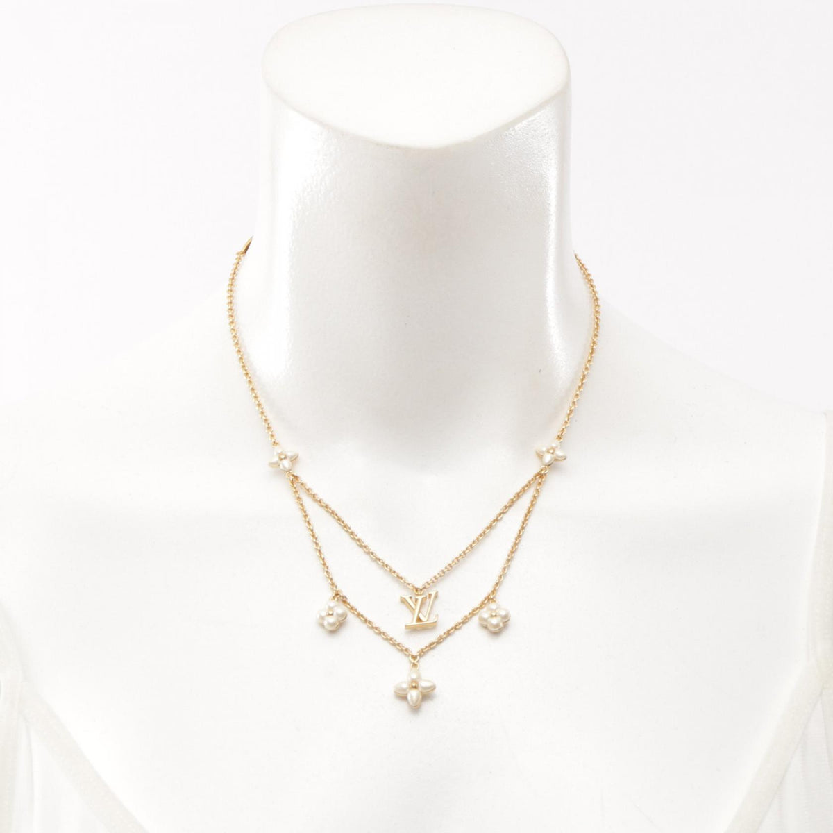 LOUIS VUITTON Floragram Pearl Necklace