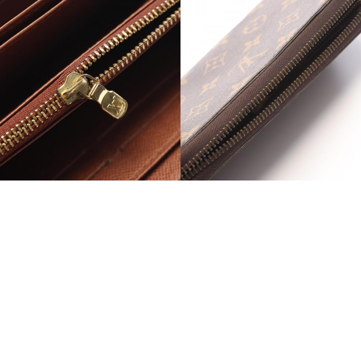 LOUIS VUITTON Zippy Wallet Monogram Round Zip Brown