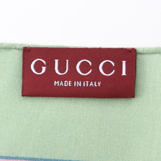 GUCCI Higuchi Yuko Cotton Scarf Multicolor