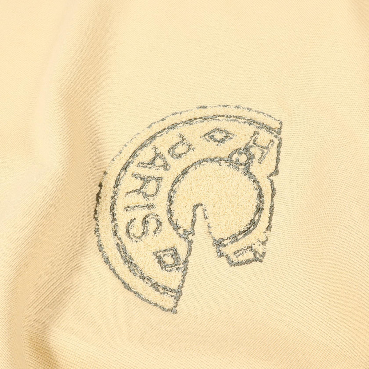 HERMES Round Neck Clou de Selle Cotton T-Shirt Yellow Size L