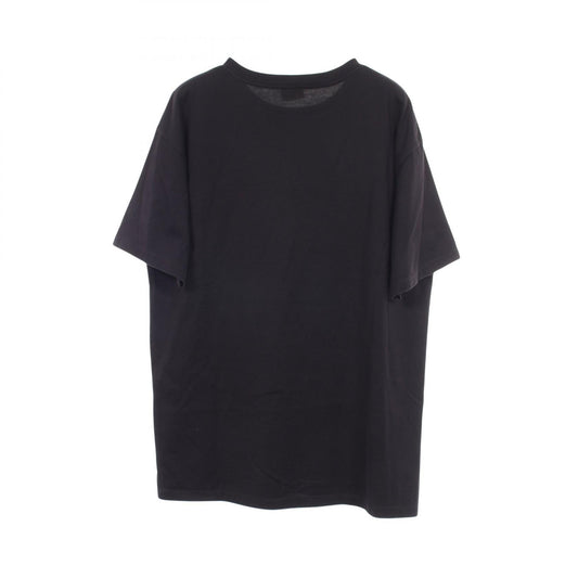 CELINE Loose Logo Print Cotton T-Shirt Black Size XS