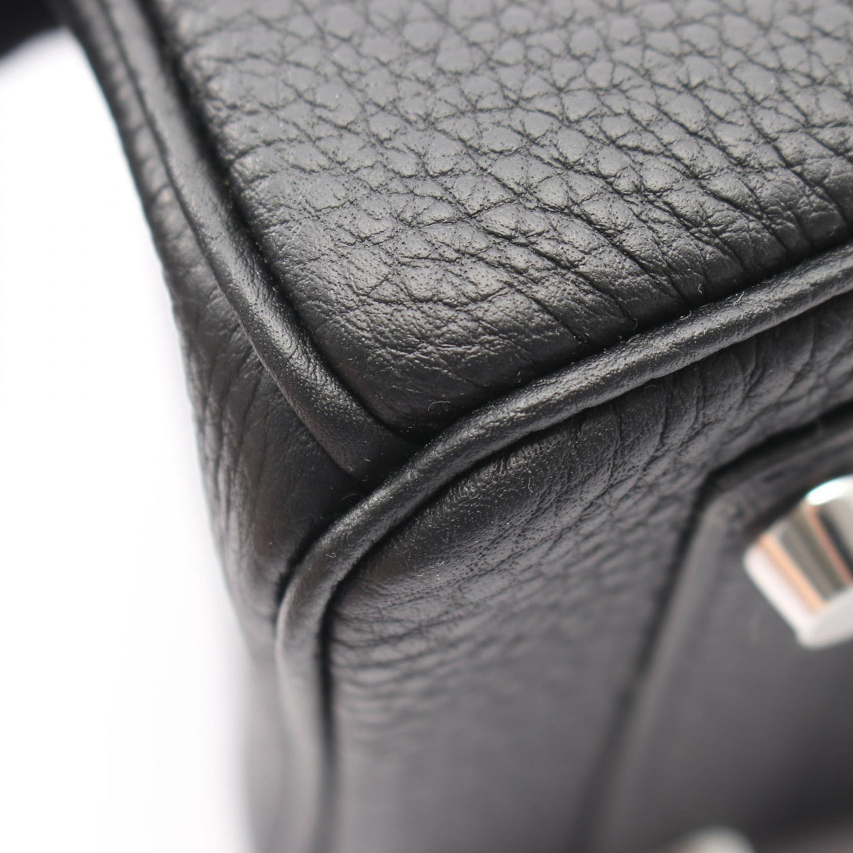 HERMES Birkin 25 Togo Leather Bag Black