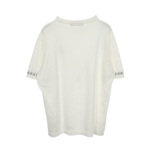 LOUIS VUITTON Logo Knit Short Sleeve T-Shirt White Size L