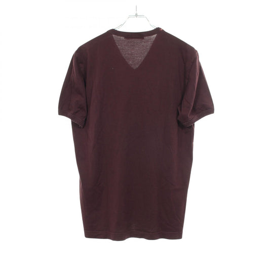 DOLCE & GABBANA Embroidered V-Neck Cotton T-Shirt Size 52