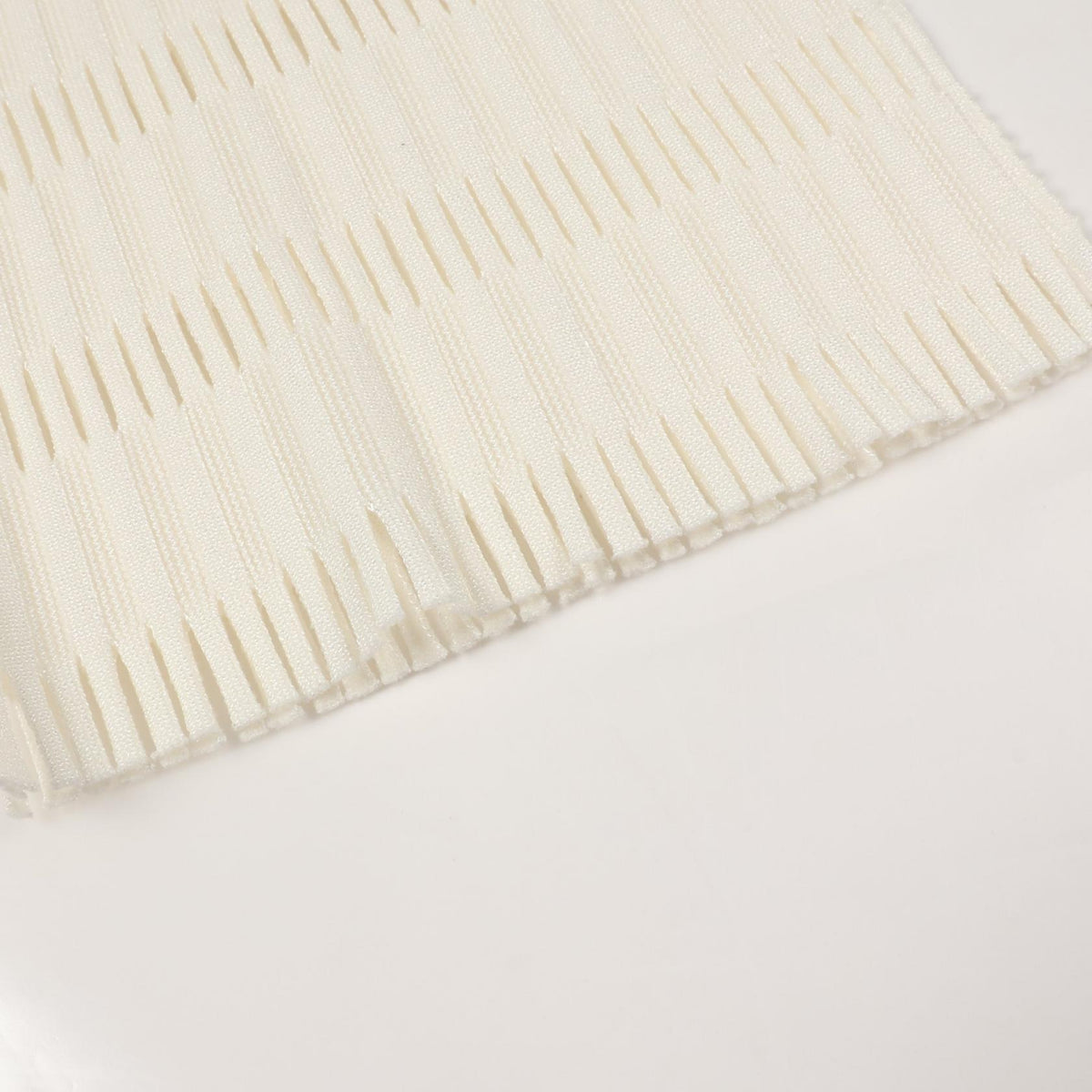 PLEATS PLEASE Rib Fringe Nylon Poly Leggings White Size 3