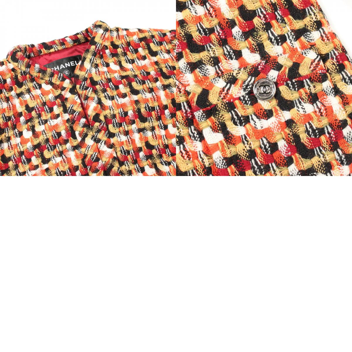 CHANEL Wool Collarless Jacket Size 34