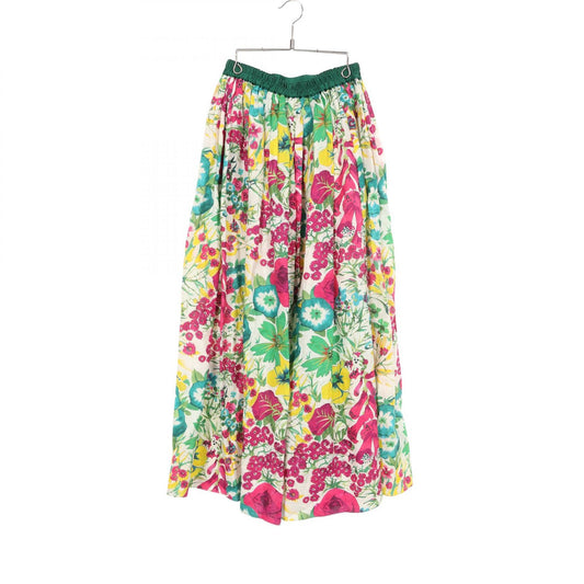 Drawer Green Floral Flare Midi Skirt Size 36