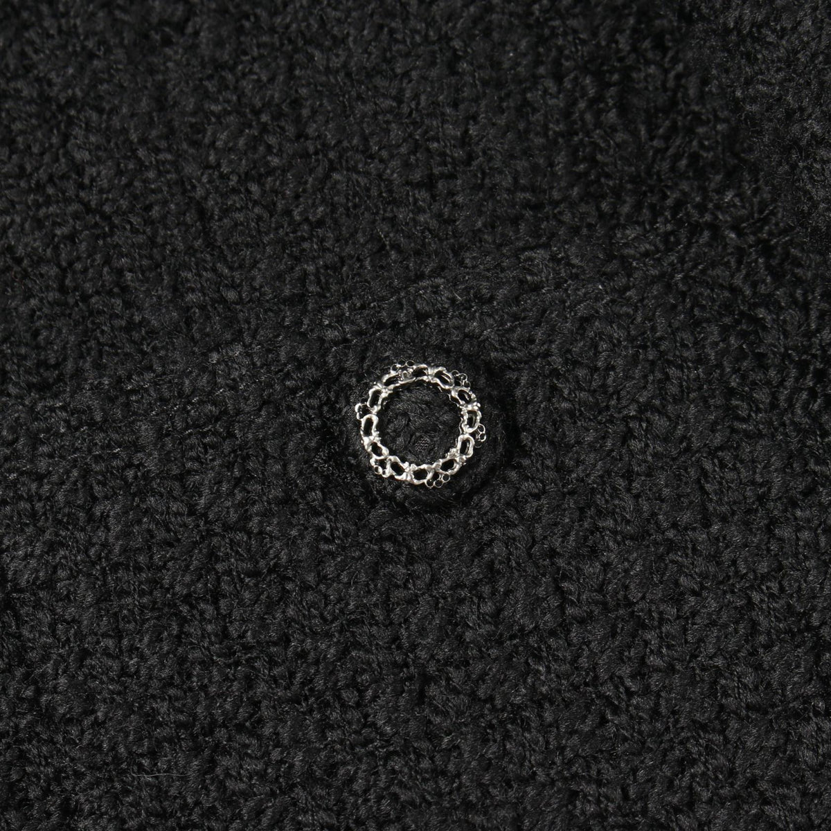 CHANEL Tweed Collarless Wool Jacket Size 36