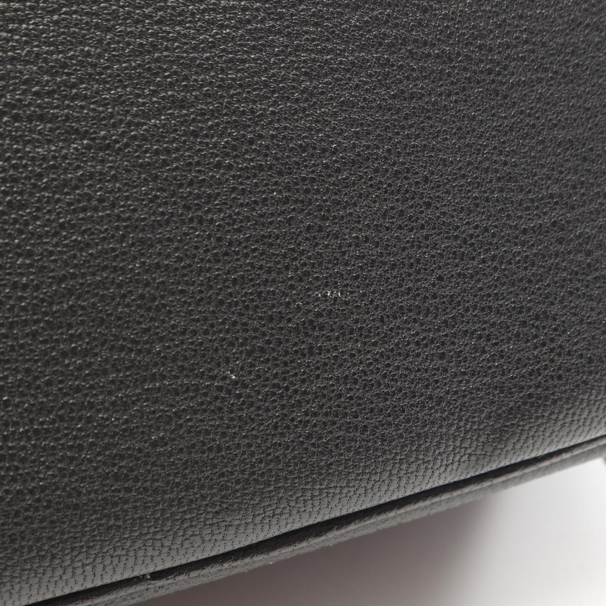 HERMES Black Chevre Leather 20 Handbag
