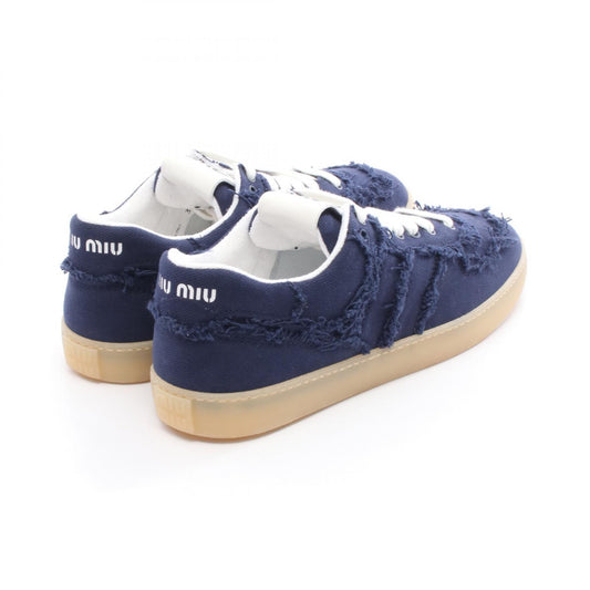 Miu Miu Denim Low-Top Sneakers Blue Size 38.5