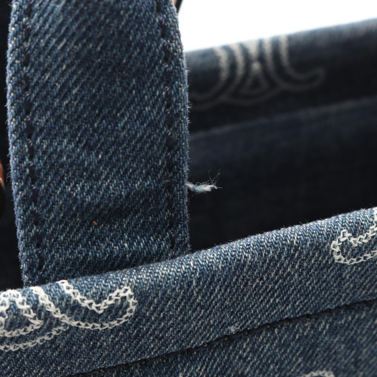 CELINE SMALL CABAS Thais Denim Bag Blue