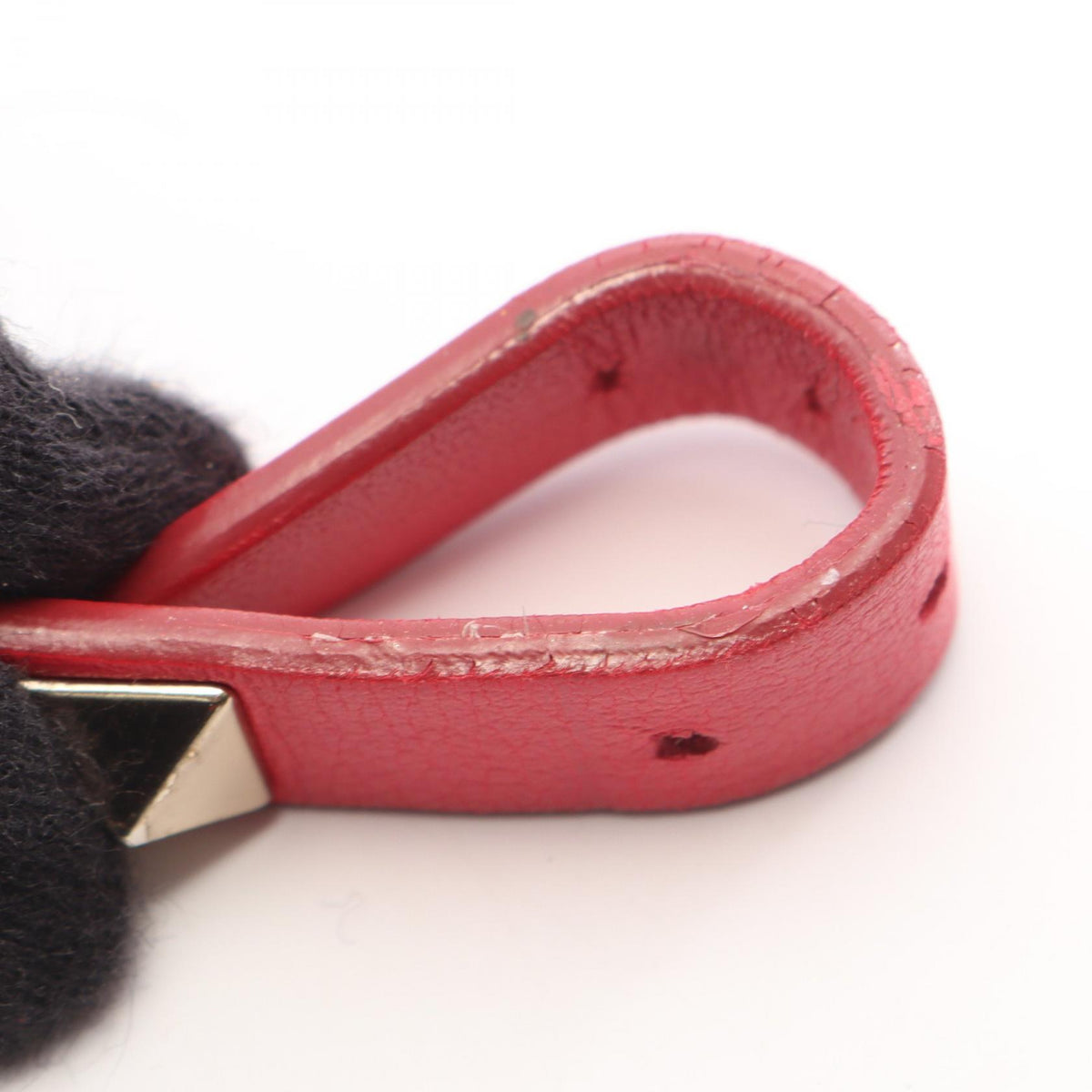 Valentino Red Leather Rockstud Bracelet Size ‐
