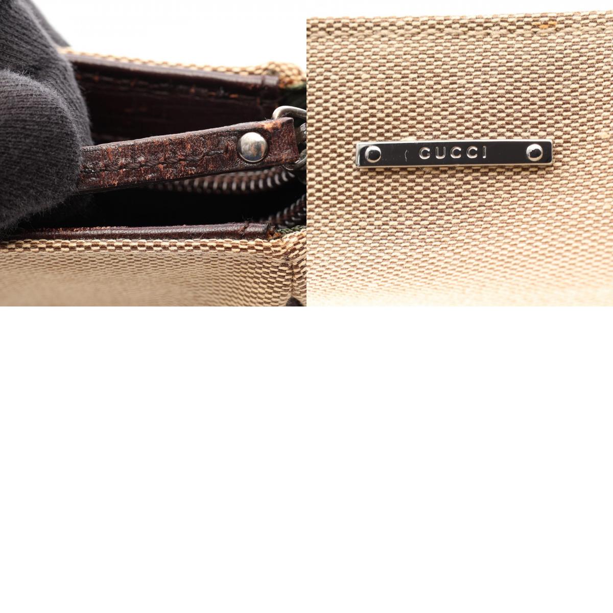 GUCCI Sherry Line Canvas Handle Bag